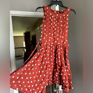Adorable brown with white polka dot Dorthy Perkins dress. Size 8 UK. Euro 36.